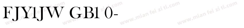 FJY1JW GB1 0字体转换